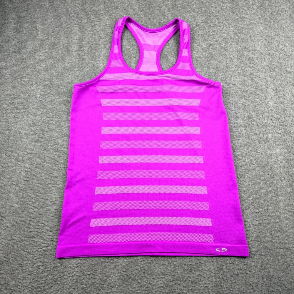 C9 Champion Women's S Small Purple Striped Racerback Athletic Tank Top
